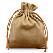 Schmuckbeutel Samt Brown