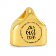 Metall Endkappen DQ "DU BIST TOLL" Mix & Match Gold (Nickelfrei)