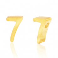 Stainless Steel - Rostfrei Stahl Perlen Zahlen 7 Gold