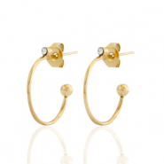 Ohrringe aus Stainless Steel - Rostfreiem Stahl Ohrstecker Creolen Gold