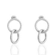 Ohrringe aus Stainless Steel - Rostfreiem Stahl Ohrstecker Ringe Silber