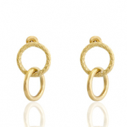 Ohrringe aus Stainless Steel - Rostfreiem Stahl Ohrstecker Ringe Gold