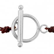 Stainless Steel - Rostfrei Stahl Schmuckzubeh&ouml;r Kapitelverschluss 14mm Silber