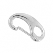Stainless Steel - Rostfrei Stahl Schmuckzubeh&ouml;r Karabinerverschluss 24mm Silber