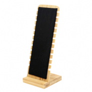 Schmuckdisplay Holz mit Velvet für Armbänder Natural-black