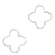 Stainless Steel - Rostfrei Stahl Anhänger/Zwischenstück Blume Silber