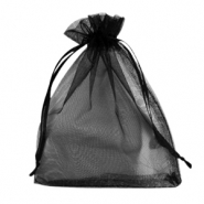 Schmuckbeutel Organza 13x18cm Black
