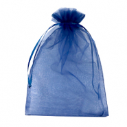 Schmuckbeutel Organza 13x18cm Navy blue
