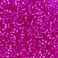 Miyuki Perlen delica's 11/0 Silverlined dyed fuchsia pink DB-1340