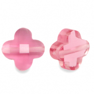 Fashion Facett Perlen Gl&uuml;cksklee Indian pink