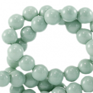 8 mm Glasperlen opaque Greenish grey