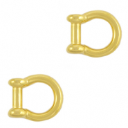 Metall Anh&auml;nger DQ Zwischenst&uuml;ck Ring Gold (Nickelfrei)