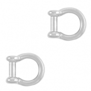 Metall Anh&auml;nger DQ Zwischenst&uuml;ck Ring Antik silber (Nickelfrei)