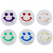 Buchstaben Perlen aus Acryl Smiley Transparent-multicolour