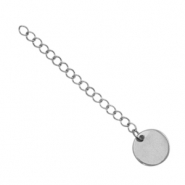Stainless Steel - Rostfrei Stahl Schmuckzubeh&ouml;r Verl&auml;ngerungskette coin 10mm Silber