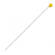 Metall Zubeh&ouml;r DQ Nietstifte 52mm Antik silber-tropical yellow (Nickelfrei)