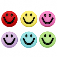 Buchstaben Perlen aus Acryl Smiley Multicolour-black