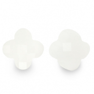 Fashion Facett Perlen Gl&uuml;cksklee White