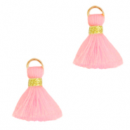 Perlen Quaste 1.5cm Gold-pink