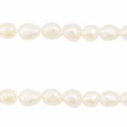 BQ Süsswasserperlen Nugget oval 4-5x3-4mm Natural white