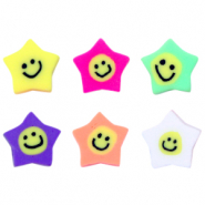 Polymer Perlen Stern smiley Multicolour