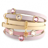 Schmucksets Swarovski SS34 flat back & 5mm DQ Leder flach