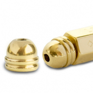 C.U.S&reg; Schmuck Message Beads Endkappe Gold (Nickelfrei)