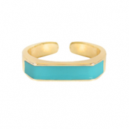 Trendy Ringe Enamel Blue-gold