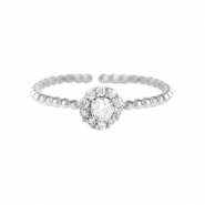 Trendy Ringe Enamel Crystal-silver