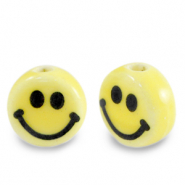 Perlen Keramik 8mm Smiley Yellow