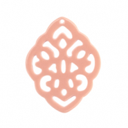 Resin Anh&auml;nger Barock Rhombus Vintage pink