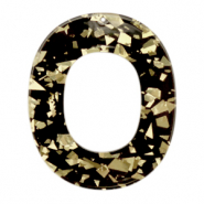Resin Anh&auml;nger Oval Champagne-black