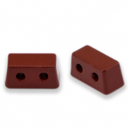 Tile beads Rectangle Winery brown