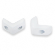 Tile beads Arrow White