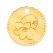 Plexx Anh&auml;nger 20mm Geburtsblume Mai-Maigl&ouml;ckchen Gold