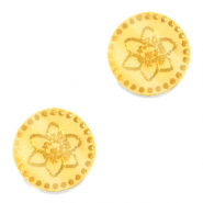 Plexx Cabochons 12mm Geburtsblume Dezember-Narzisse Gold