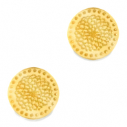Plexx Cabochons 12mm Geburtsblume November-Chrysantheme Gold