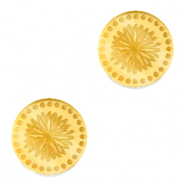 Plexx Cabochons 12mm Geburtsblume September-Aster Gold