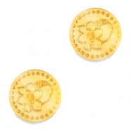 Plexx Cabochons 12mm Geburtsblume Mai-Maigl&ouml;ckchen Gold