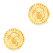 Plexx Cabochons 12mm Geburtsblume Februar-Violett Gold