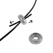 Stainless Steel - Rostfrei Stahl Schmuckzubehör Smart-Stopperperlen 7x3mm Silver