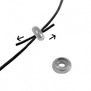 Stainless Steel - Rostfrei Stahl Schmuckzubehör Smart-Stopperperlen 6x3mm Silver