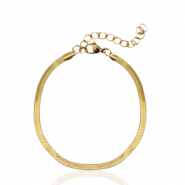 Armbänder aus Stainless Steel - Rostfreiem Stahl Schlangenkette Gold