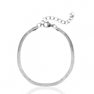 Armb&auml;nder aus Stainless Steel - Rostfreiem Stahl Schlangenkette Silber