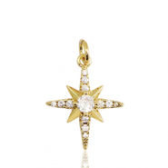 Brass TQ Metall Anh&auml;nger Stern Gold