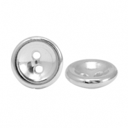 Metall Perlen DQ Knopf 8mm Antik silber (Nickelfrei)