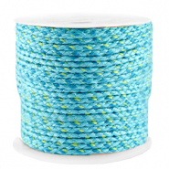 Trendy Kordel geflochten 2mm Blue-yellow