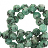 Naturstein Perlen Dalmatiner Jaspis 8mm Bleached lake green