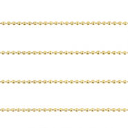 Metall Zubeh&ouml;r DQ Kugelketten Facet 2mm Gold (Nickelfrei)