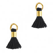 Perlen Quaste 0.7cm Gold-black